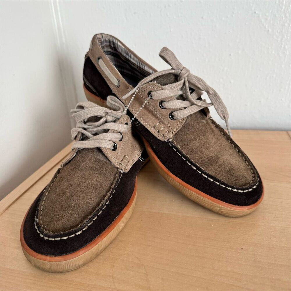Clarks Men's Brown Suede Boat Shoes Size 8.5 Casual Lace Up